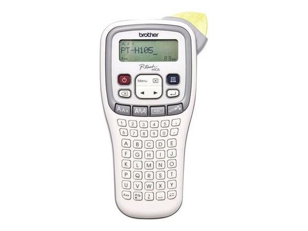 Brother P-Touch PT-H105 - Etikettskrivare - svartvit - termisk överföring - Rulle (1,2 cm) - 180 dpi - upp till 20 mm/sek - kniv - tvåradig utskrift