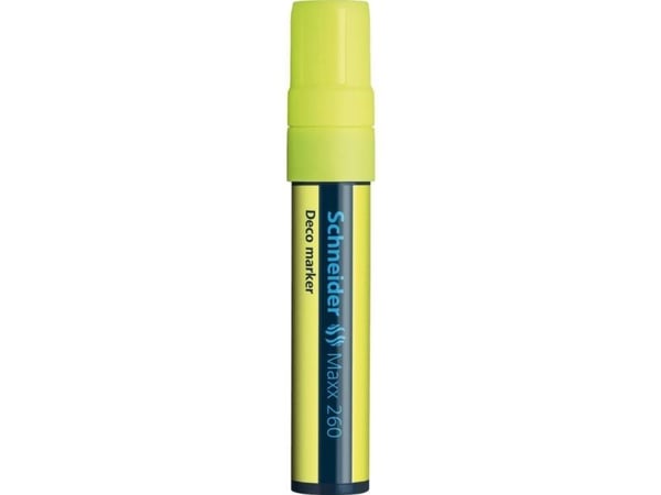 Schneider Maxx 260 - Markør - for glass - gul - vannbasert flytende kritt - 2-15 mm - ekstra bred