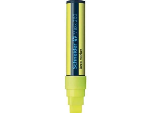 Schneider Maxx 260 - Markør - for glass - gul - vannbasert flytende kritt - 2-15 mm - ekstra bred