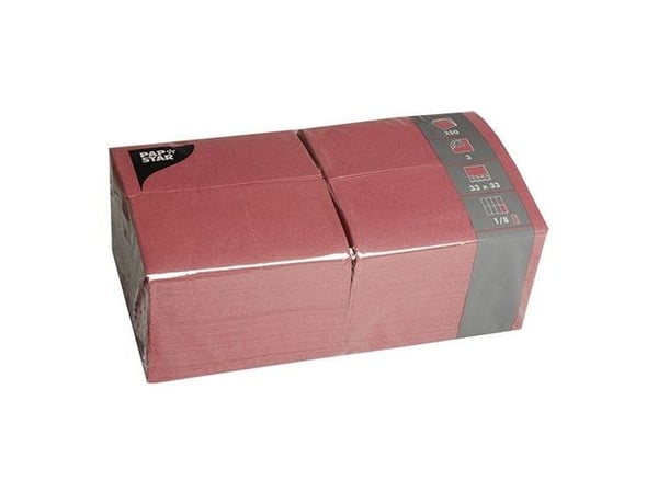Papstar 84577, Bordeaux, Tørkepapir, Monokromatisk, 46 g/m², 330 mm, 330 mm