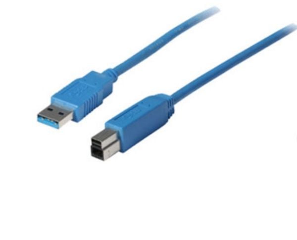 shiverpeaks BASIC-S USB 3.0-kabel, A-plugg - B-plugg 0,5 m, kabel og plugg: blå, dobbeltskjermet, maks