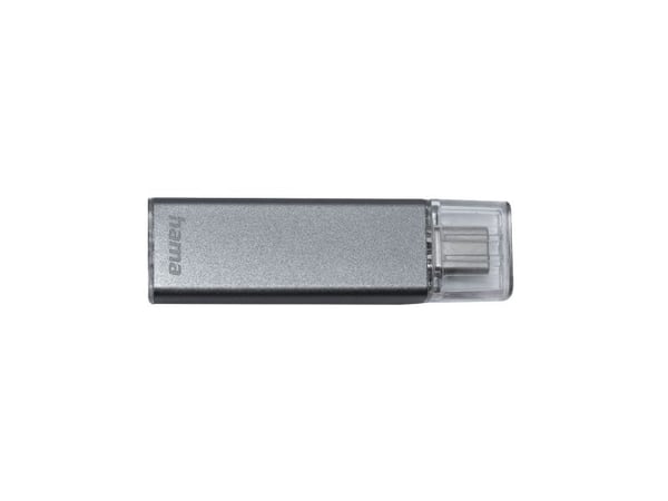 Hama Uni-C Classic, 128 GB, USB Type-C, 90 MB/s, valkoinen, antrasiitti