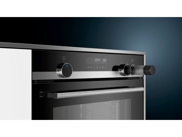 Siemens iQ500 HR538ABS1 - Ovn - med dampfunksjon - innebygd - fordypning - bredde: 56 cm - dybde: 55 cm - høyde: 58.5 cm - med selvrens - Klasse A ...