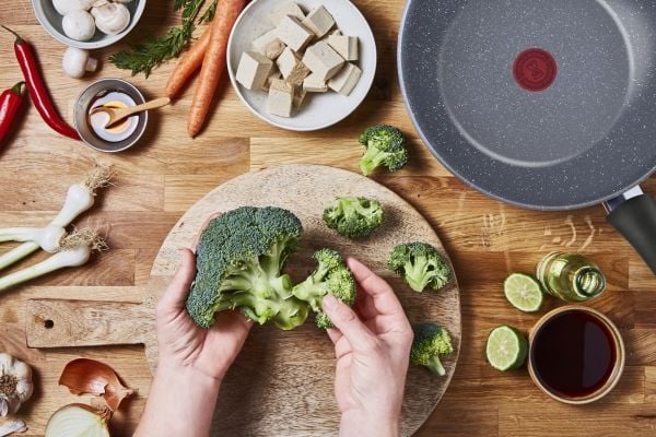 Tefal Healthy Chef G15019, Rund, Wok-/stekepanne, Grå, 175 °C, Aluminium, Thermo-Spot