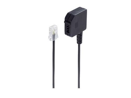 shiverpeaks BS71041, 0,2 m, RJ45, TAE-F, Sort, Hankjønn, Hunkjønn