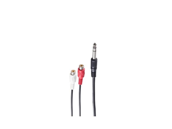 shiverpeaks BS30461, 6.35mm, Hankjønn, 2 x RCA, Hunkjønn, 0,2 m, Sort, Rød, Hvit