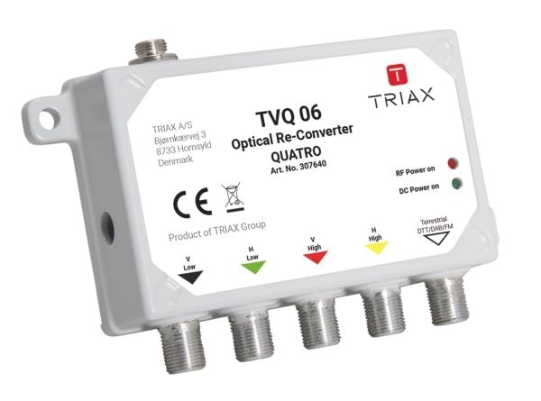 Triax TVQ 06, Grå, 20 V, 0,4 A, -10 - 60 °C, 26 mm, 61 mm