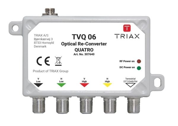 Triax TVQ 06, Grå, 20 V, 0,4 A, -10 - 60 °C, 26 mm, 61 mm