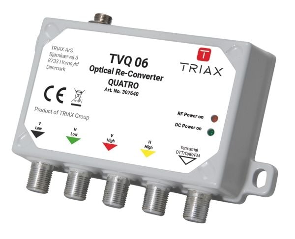 Triax TVQ 06, Grå, 20 V, 0,4 A, -10 - 60 °C, 26 mm, 61 mm