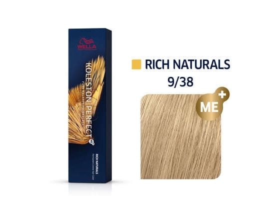 Wella Koleston Perfect Me+ Rich Naturals, Blond, 9/38, Unisex, 1 stk, 60 ml, Alt hår