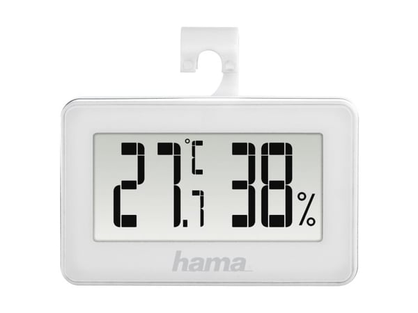 Hama 00186363, Hvit, Inne hygrometer, Inne Termometer, 20 - 95%, -10 - 50 °C, F, °C, Batteri