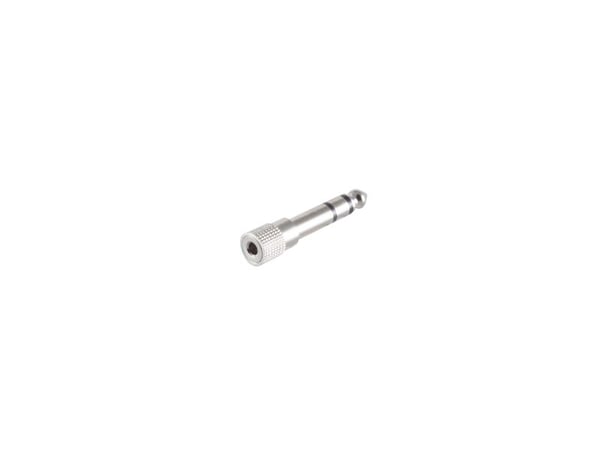 shiverpeaks ®-BASIC-S-adapter, stereojackplugg 6,3 mm til stereojackkontakt 3,5 mm, metall (BS57070-M)
