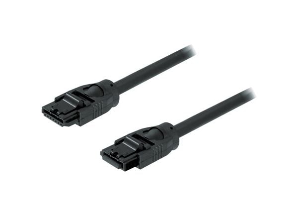 Tecline 0.5m eSATA - SATA, 0.5m, SATA III, eSATA, SATA 7-nastainen, uros/naaras, musta