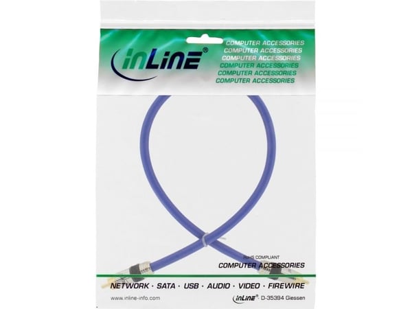 InLine 4043718018253, RCA, Hanstik, RCA, Hanstik, 2 m, Blå