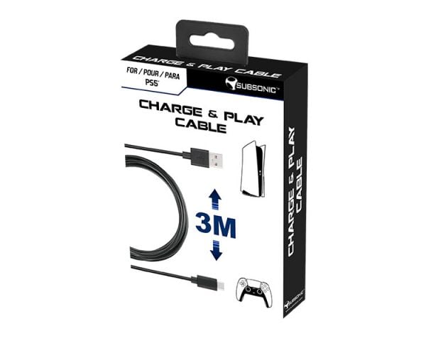 Subsonic SA5600, PlayStation 5, Kabel, Sort, 3 m, 1 stykker, Boks