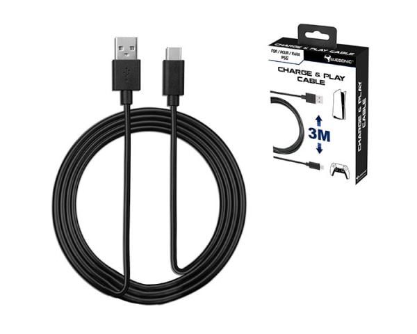 Subsonic SA5600, PlayStation 5, Kabel, Sort, 3 m, 1 stykker, Boks