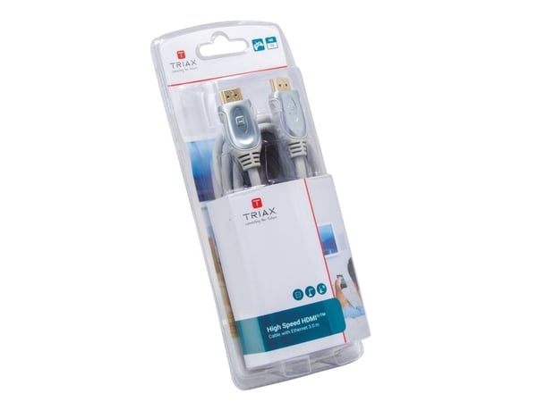 Triax 370717, 3 m, HDMI-tyyppi A (vakio), HDMI-tyyppi A (vakio), Äänen paluukanava (ARC), Harmaa Triax 370717, 3 m, HDMI-tyyppi A (vakio), HDMI-tyyppi A (vakio), Äänen paluukanava (ARC), Harmaa
