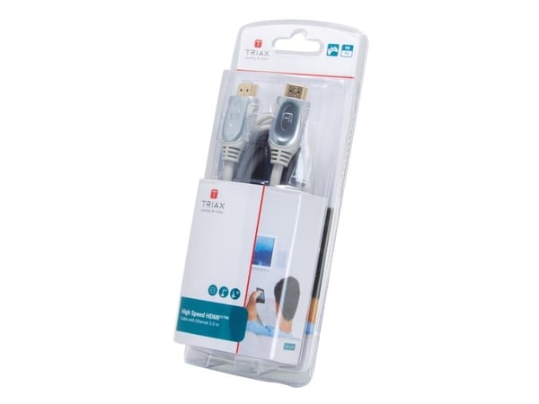 Triax 370717, 3 m, HDMI-tyyppi A (vakio), HDMI-tyyppi A (vakio), Äänen paluukanava (ARC), Harmaa