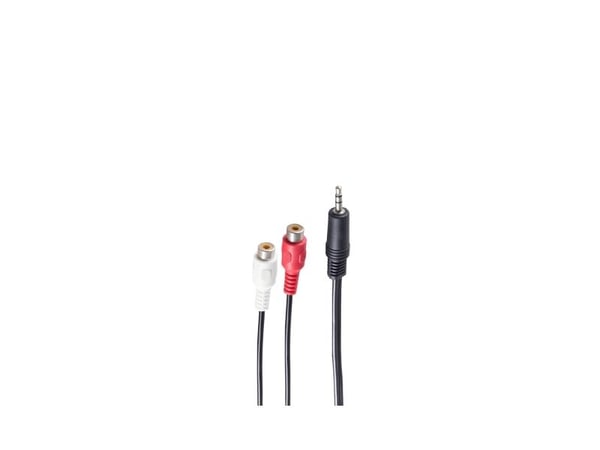 shiverpeaks BS30771-1.5, 3.5mm, Hankjønn, 2 x RCA, Hunkjønn, 1,5 m, Sort