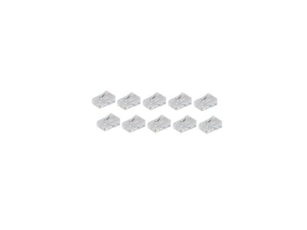 shiverpeaks BASIC-S modulaarinen RJ45-pistoke, suojaamaton 8-nastainen, 8 kontaktia varattu, kullatut koskettimet, sisään (BS72051-10)