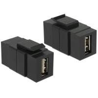 Delock - USB-adapter - USB (hunn) til USB (hunn) - USB 2.0 - reversibel A-kontakt - svart