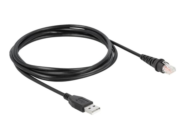 Delock - Strekkodeskannerkabel - RJ-50 (hann) til USB (hann) - USB 2.0 - 1.5 m - svart