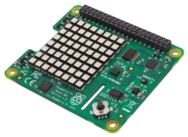 Raspberry Sence HAT, Sensorboard med LED Matrix Raspberry Pi® Sense Hat Expansion Board