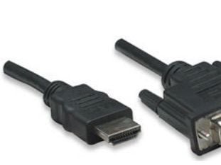 Manhattan 372510, 3 m, HDMI Type A (Standard), DVI-D, Hankjønn, Hankjønn, Rett