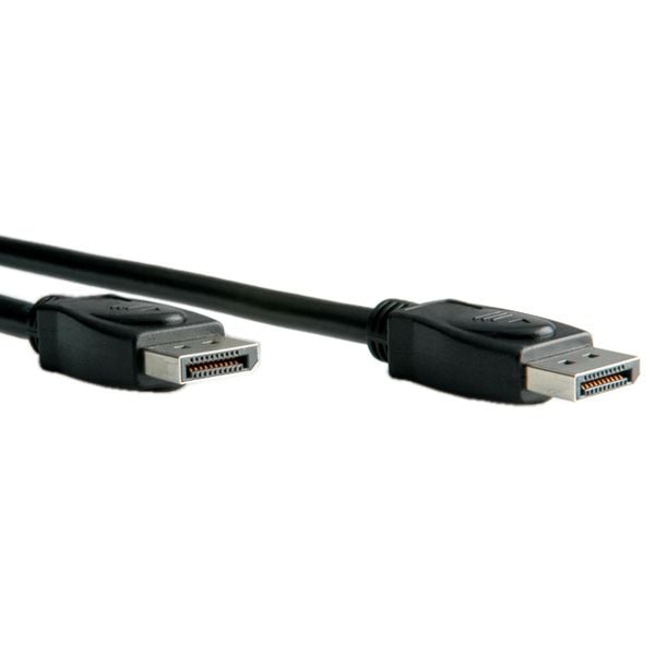 ROLINE 2m DisplayPort, 2 m, DisplayPort, DisplayPort, Hankjønn, Hankjønn, Sort