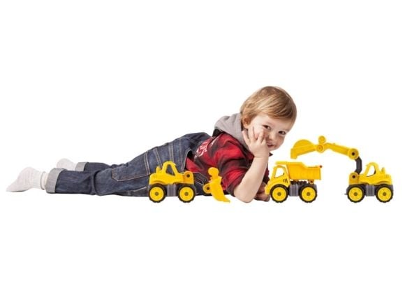BIG Power Worker Mini Bagger, 2 År, Plast, Gul