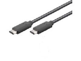 MicroConnect - USB-kabel - 24 pin USB-C (hann) til 24 pin USB-C (hann) - USB 3.1 Gen 2 - 50 cm - 4K-støtte - svart