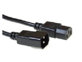MicroConnect - Jatkojohto virralle - IEC 60320 C14 - IEC 60320 C13 - AC 230 V - 1,2 m - musta