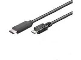 MicroConnect - USB-kabel - 24 pin USB-C (hann) til Micro-USB type B (hann) - 1 m - svart