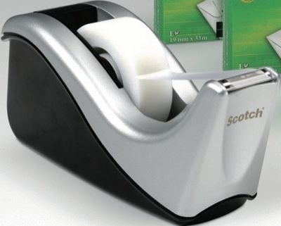 Scotch C60 - Dispenser - skrivebord - svart/sølv-dispenser