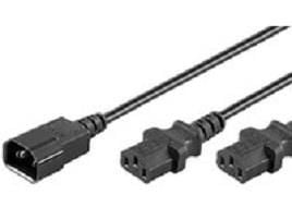 MicroConnect - Jatkojohto virransyötölle - IEC 60320 C13 - IEC 60320 C14 - 60 cm - musta