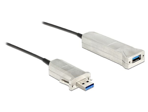 Delock - USB-kabelsett - aktiv, tommelskruer - svart