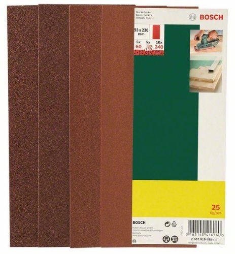 Bosch LEIKKURINTERÄN TERÄSARJA 93X230MM 25 PAKETTIA