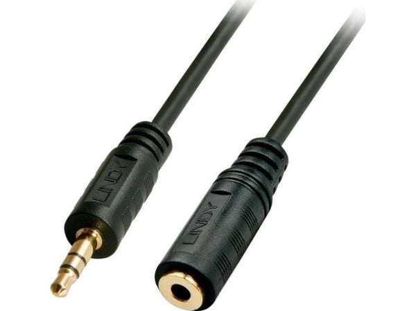 Lindy 35652, 3.5mm, Hankjønn, 3.5mm, Hunkjønn, 2 m, Svart