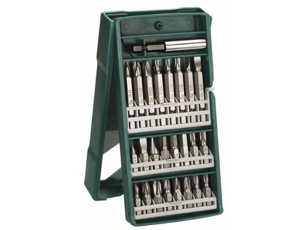 Bosch Mini X-Line - Spissett for skrutrekker - 25 deler - torx, phillips, pozidriv, hex, slot - lengde: 50 mm, 25 mm - for Bosch PushDrive; EasyImp...