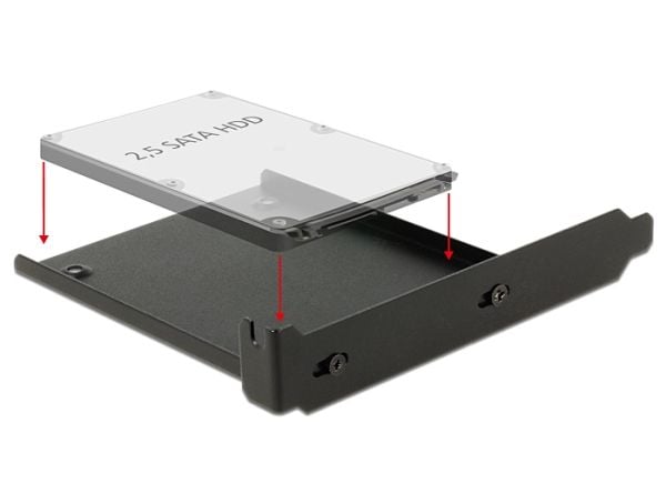 Delock - Monteringsramme for PCI-spors harddiskstasjon - kapasitet: 1 harddiskstasjon (2,5") - svart