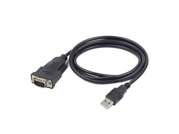 Gembird UAS-DB9M-02, Musta, 1,5 m, USB A-tyyppi, DB-9, Uros, Uros
