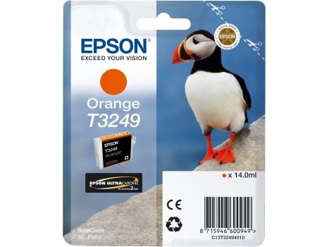 Epson T3249 Orange, Väriainepohjainen muste, 14 ml, 980 sivua, 1 kpl