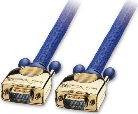 Lindy Premium Gold VGA 50.0m, 50 m, VGA (D-Sub), VGA (D-Sub), Blå, Hankjønn/hankjønn