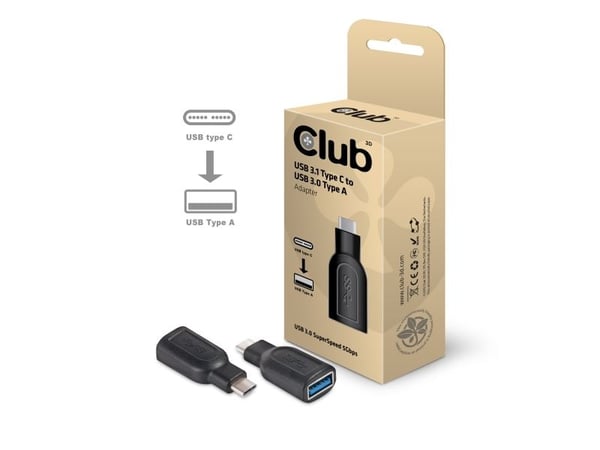 Club 3D - USB-sovitin - USB Type A (hun) til 24 pin USB-C (han) - USB 3.1