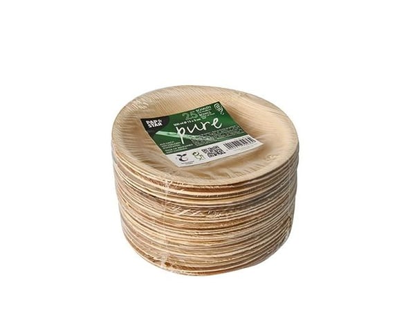 Papstar 87194, Bolle, Rund, Palmeblad, Naturlig, Monokromatisk, 25 stykker