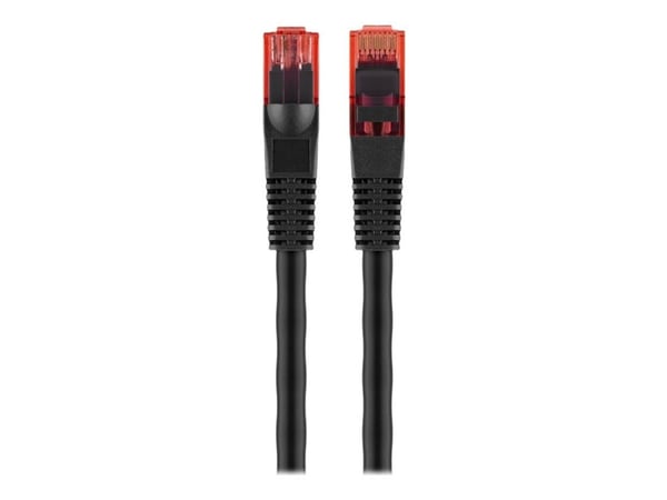 goobay - Koblingskabel - RJ-45 (hann) til RJ-45 (hann) - 40 m - UTP - CAT 6 - med støvel, utendørs, solid - svart