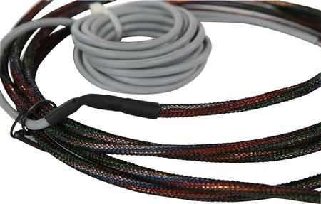 Fugtkabel konfektioneret med 75 cm sensor/200 cm signalkabel. Ekstern fugtsensor for brug sammen med Felson fugtalarm model 5030T.