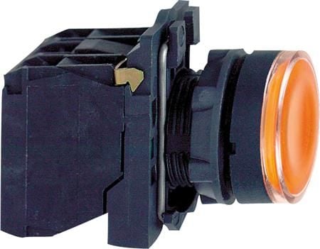 Schneider Electric XB5, Keltainen, 24 V, 50 - 60 Hz, 10 A, 30 mm, 57 mm