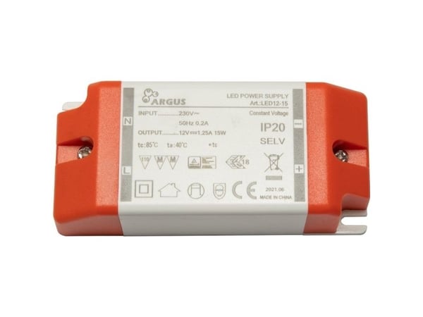 Inter-Tech LED12-15, 15 W, IP20, 100000 h, -20 - 50 °C, 207 - 253 V, 50/60 Hz