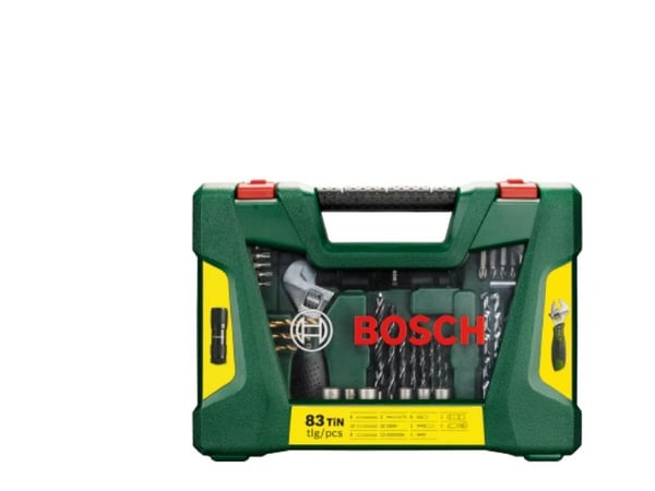 Bosch V-Line - Sett for skrutrekker, borspiss og sokler - for metall, stein, tre - spadedel - pozidriv, phillips, hex, torx, slot - 6 mm, 7 mm, 8 m...